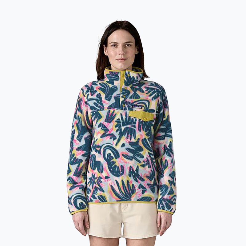 Dámska trekingová mikina Patagonia LW Synch Snap-T P/O wild botanist/tidal teal