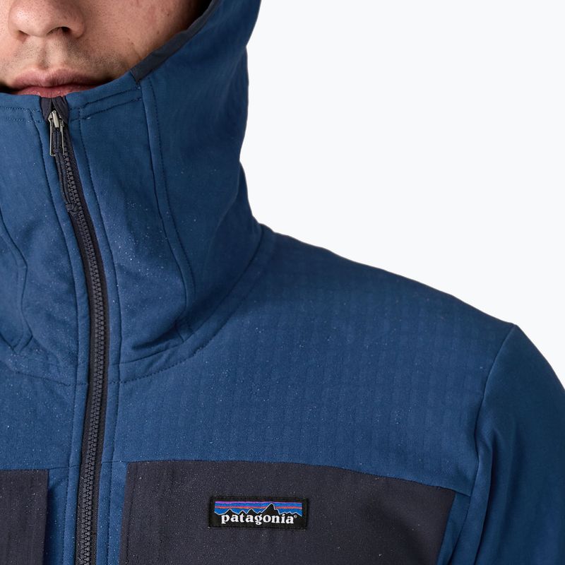 Pánska softshellová bunda Patagonia R2 TechFace Hoody clement blue 6