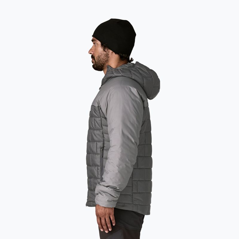 Pánska páperová bunda Patagonia Hi-Loft Nano Puff Hoody forge grey 3
