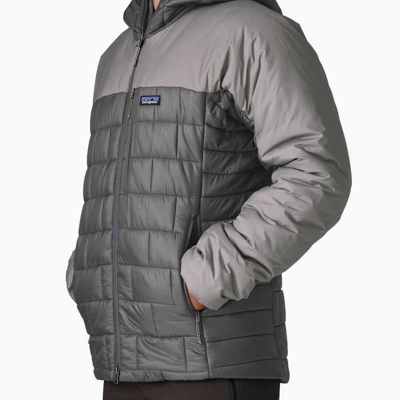 Pánska páperová bunda Patagonia Hi-Loft Nano Puff Hoody forge grey 4