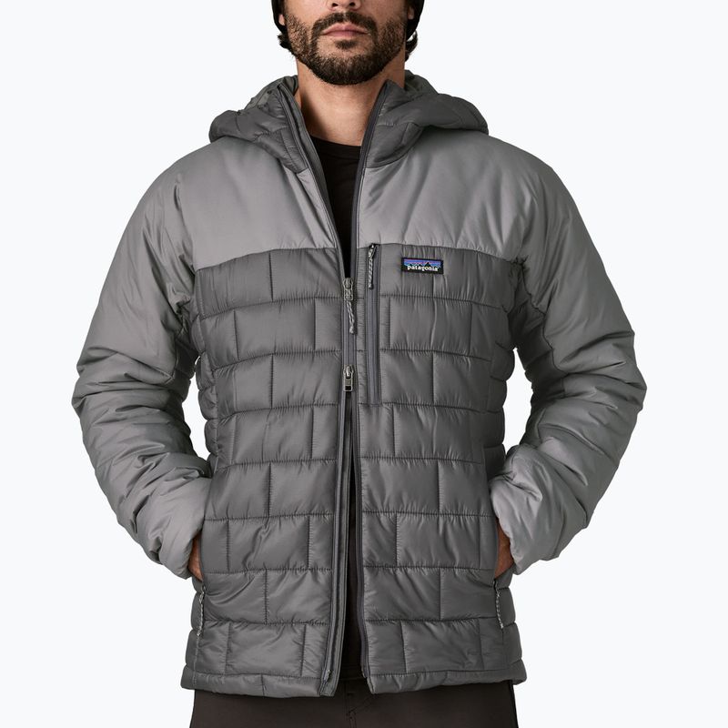 Pánska páperová bunda Patagonia Hi-Loft Nano Puff Hoody forge grey 5
