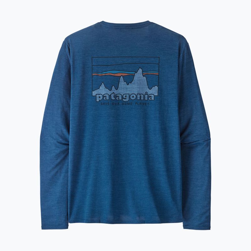 Pánske tričko longsleeve Patagonia Cap Cool Daily Graphic Shirt '73 skyline / clement blue x-dye