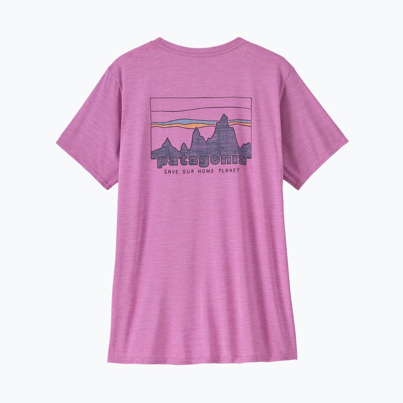 Dámske tričko Patagonia Cap Cool Daily Graphic Shirt '73 skyline / brisk purple x-dye 5