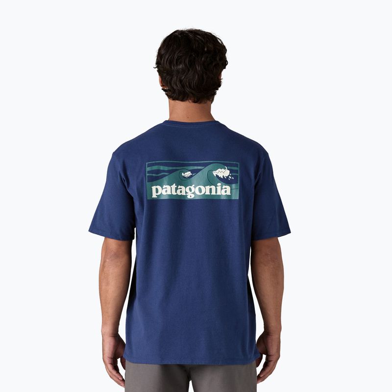 Pánske  tričko Patagonia Boardshort Logo Pocket Responsibili clement blue 2