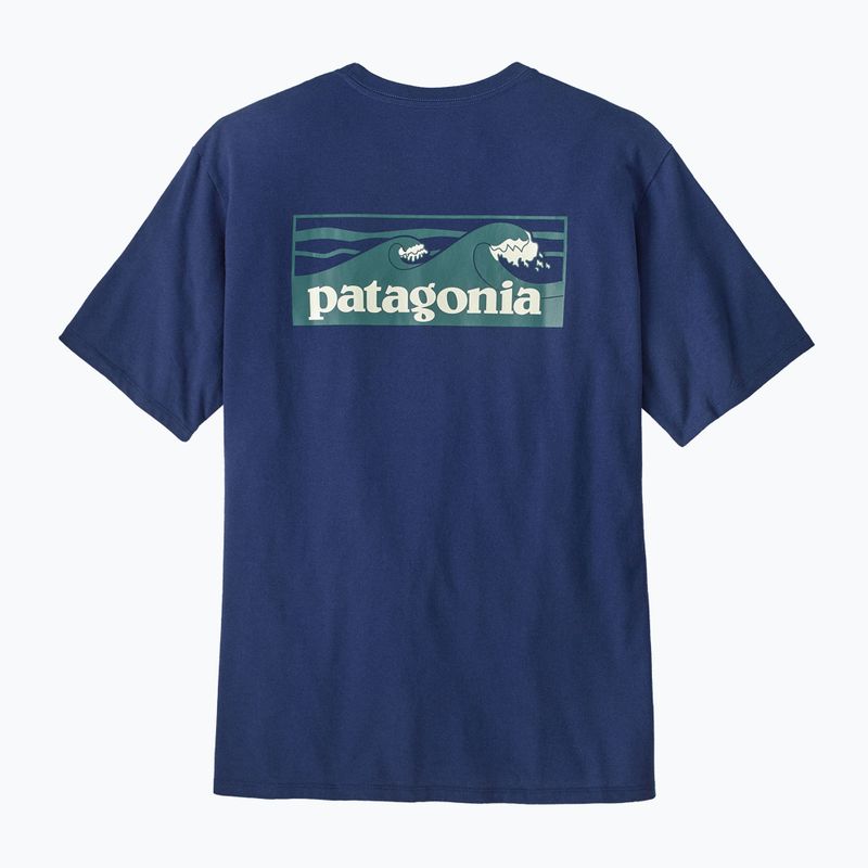 Pánske  tričko Patagonia Boardshort Logo Pocket Responsibili clement blue 3