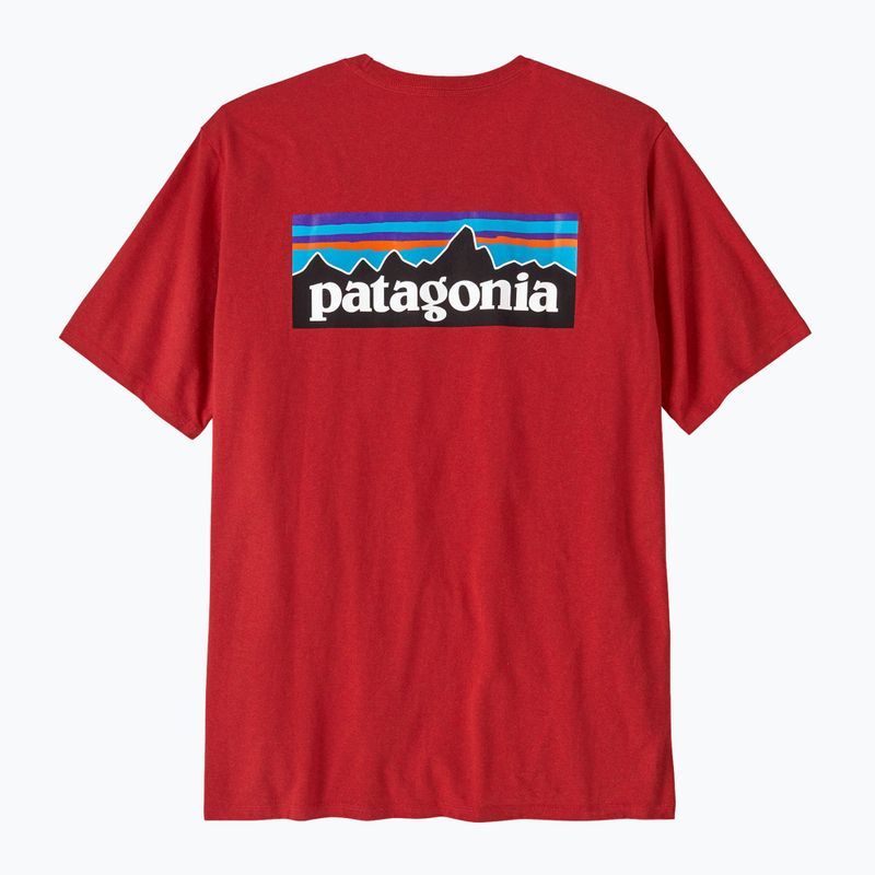 Pánske  tričko Patagonia P-6 Logo Responsibili-Tee amanita red 2