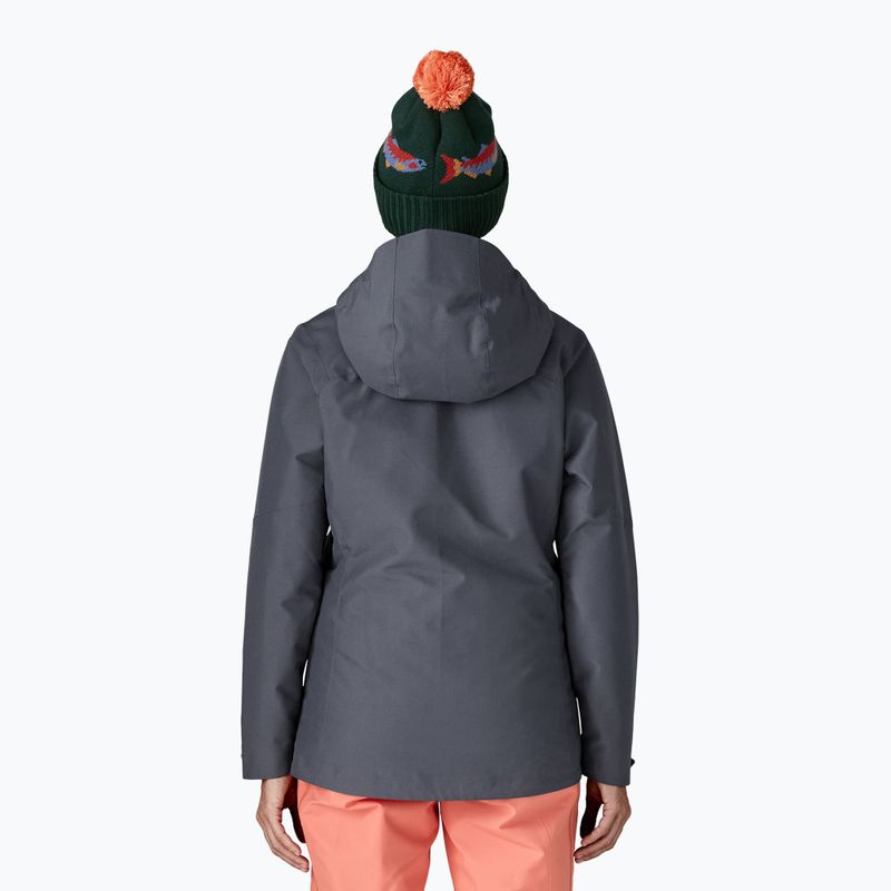 Dámska bunda do dažďa Patagonia Insulated Powder Town smolder blue w / orange peel 3