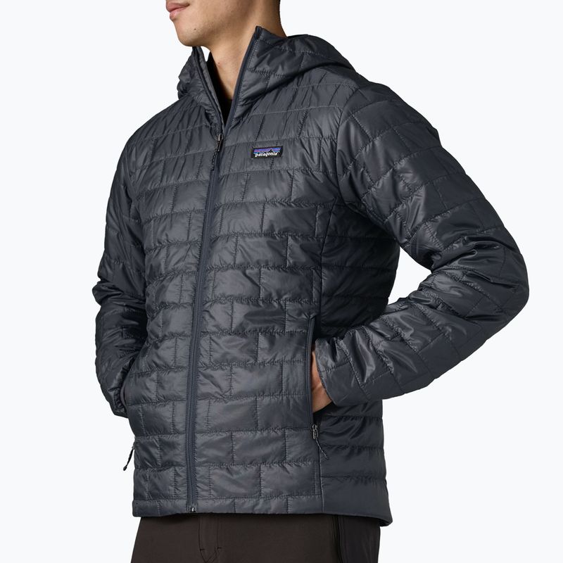 Pánska páperová bunda Patagonia Nano Puff Hoody smolder blue 7
