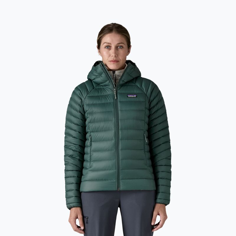 Dámska páperová bunda Patagonia Down Sweater Hoody cascade green
