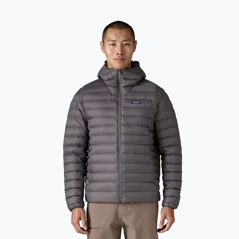 Pánska páperová bunda  Patagonia Down Sweater Hoody forge grey w/forge grey