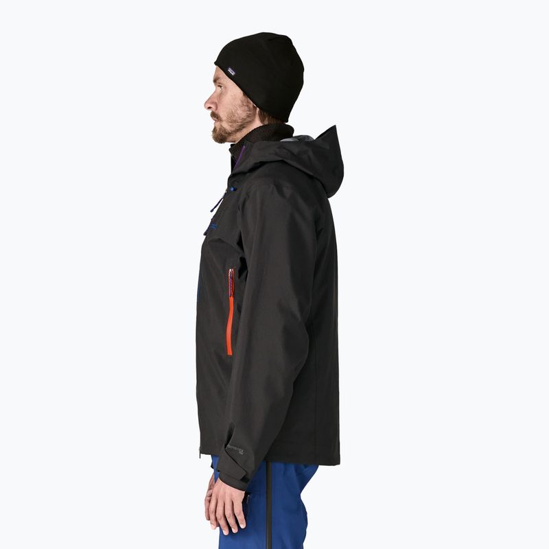 Pánska bunda do dažďa Patagonia Pluma Pro black 3
