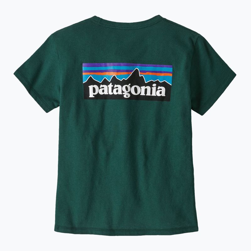 Dámske tričko Patagonia P-6 Logo Responsibili-Tee cascade green 4