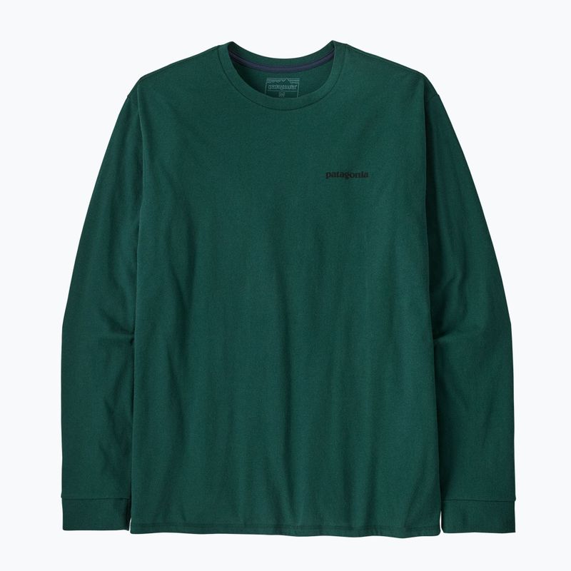 Pánske tričko longsleeve Patagonia P-6 Logo Responsibili cascade green