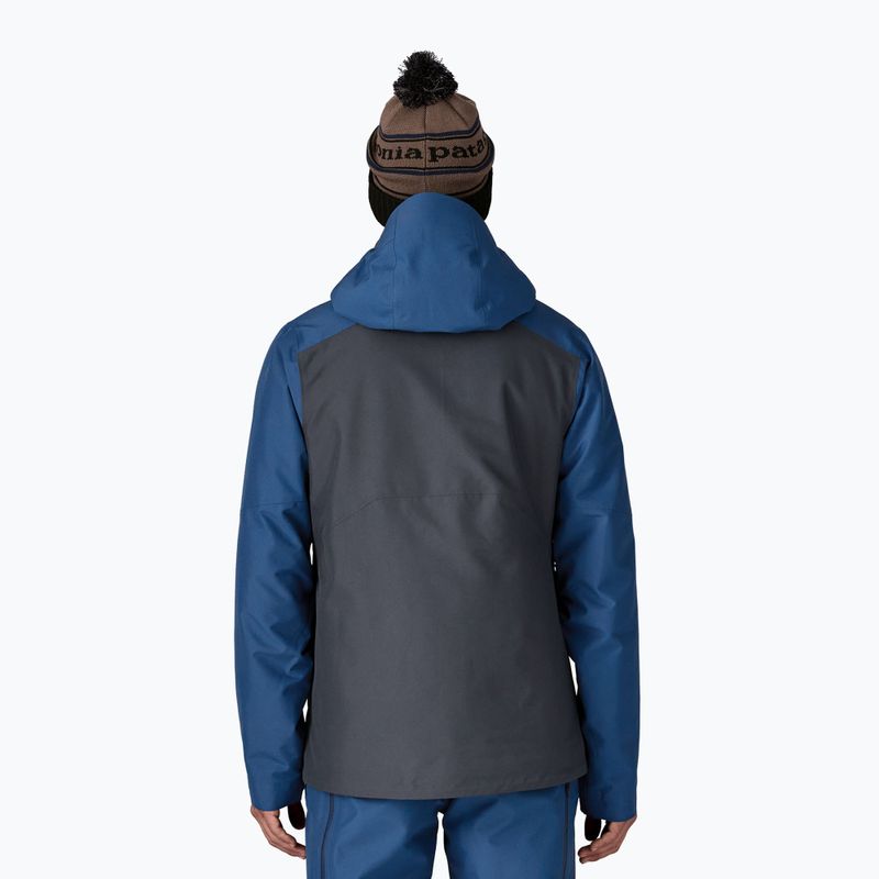 Pánska bunda do dažďa Patagonia Insulated Powder Town smolder blue w / clement blue 2