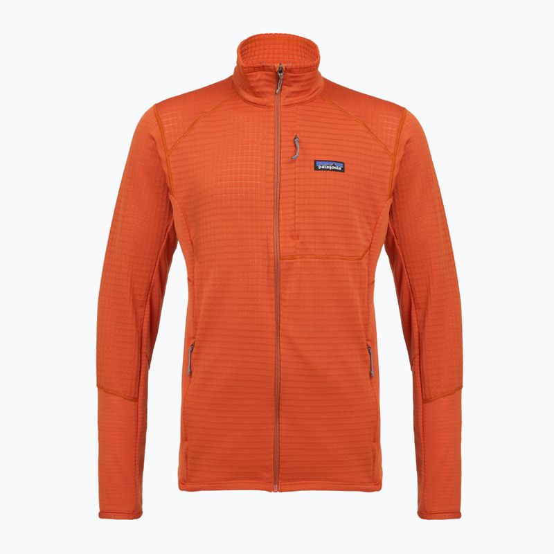 Pánska fleecová mikina Patagonia R1 Hybrid coal orange