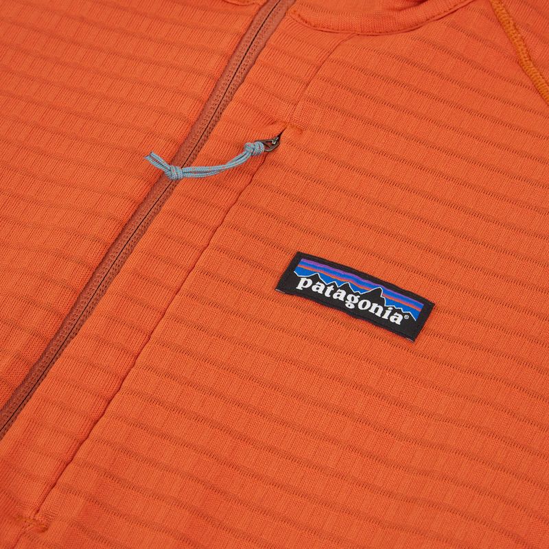 Pánska fleecová mikina Patagonia R1 Hybrid coal orange 3