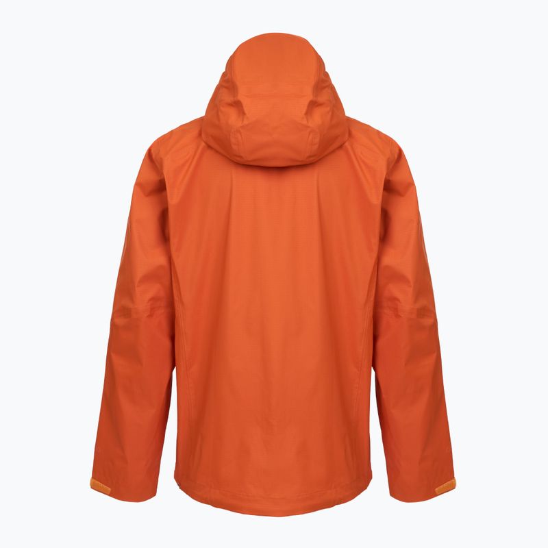 Pánska nepremokavá bunda Patagonia Granite Crest Rain coal orange 2