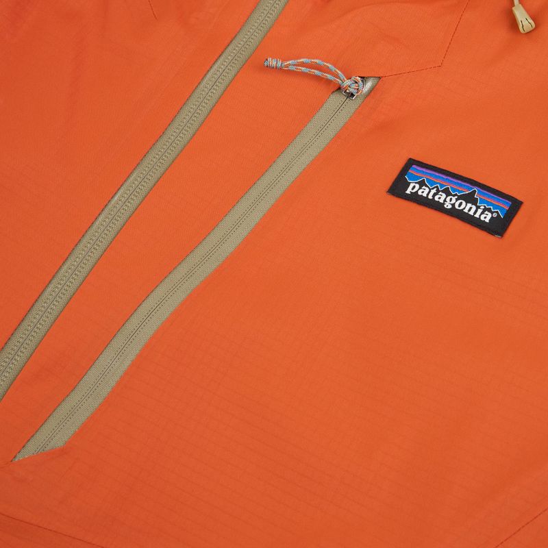 Pánska nepremokavá bunda Patagonia Granite Crest Rain coal orange 3