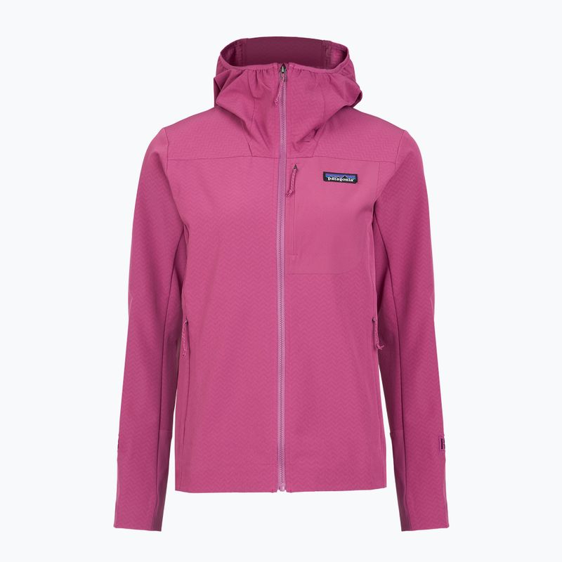 Dámska softshellová bunda Patagonia R1 CrossStrata Hoody faded magenta
