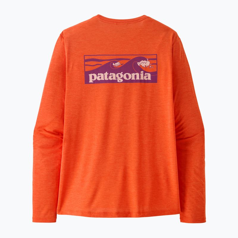 Pánske tričko longsleeve Patagonia Capilene Cool Daily - Boardshort Logo orange peel/light orange peel x-dye 3
