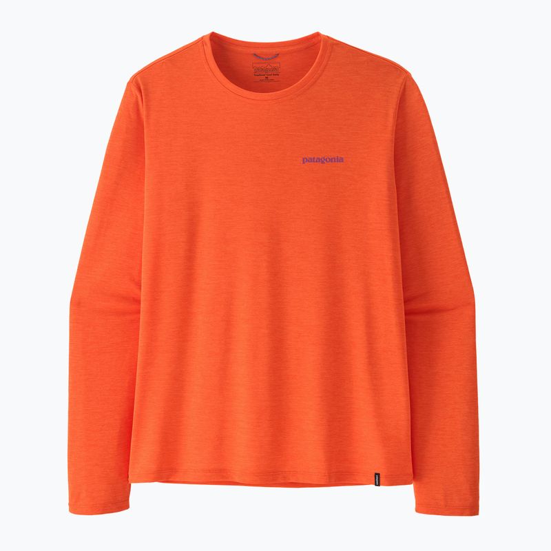 Pánske tričko longsleeve Patagonia Capilene Cool Daily - Boardshort Logo orange peel/light orange peel x-dye 4