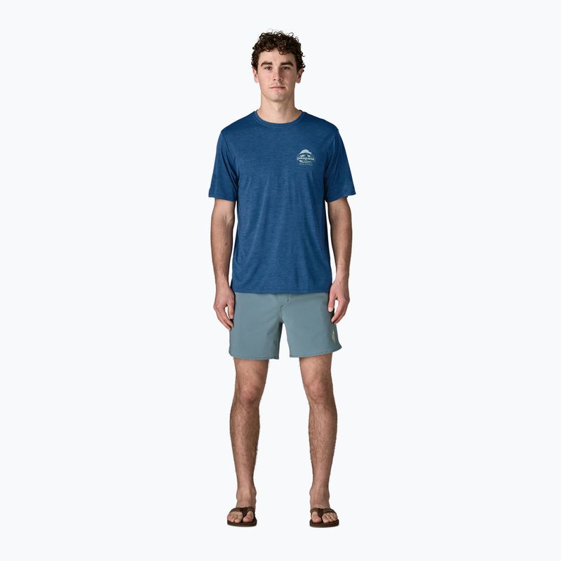 Pánske tričko Patagonia Capilene Cool Daily - Great Waves clement blue/light clement blue x-dye 2