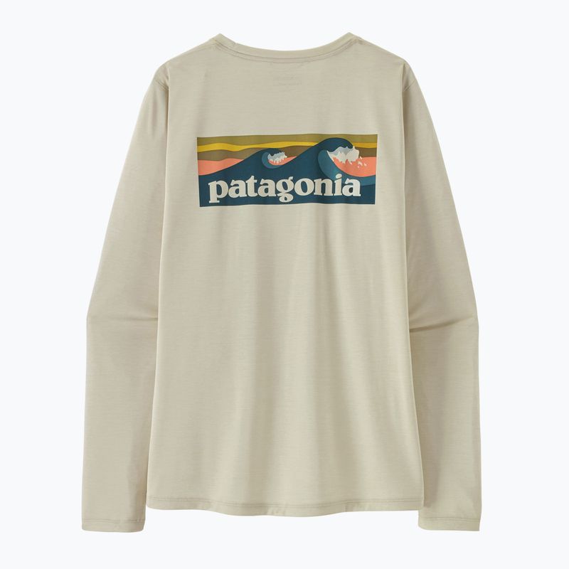 Dámsky longsleeve Patagonia Capilene Cool Daily Shirt - Boardshort Logo dyno white 2