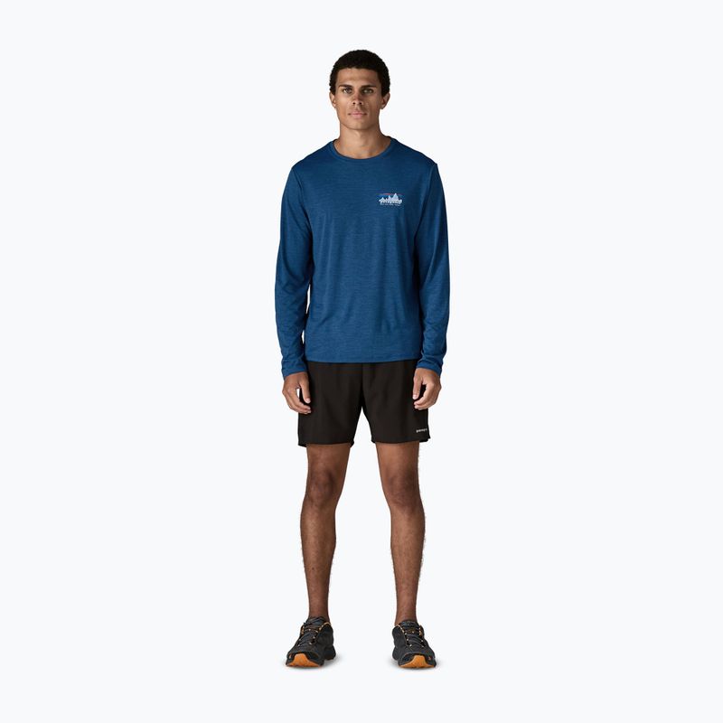 Pánske tričko longsleeve Patagonia Capilene Cool Daily - '73 Skyline clement blue/light clement blue x-dye 2