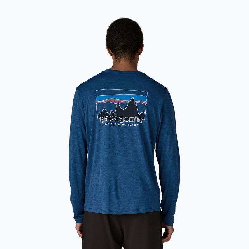 Pánske tričko longsleeve Patagonia Capilene Cool Daily - '73 Skyline clement blue/light clement blue x-dye 3