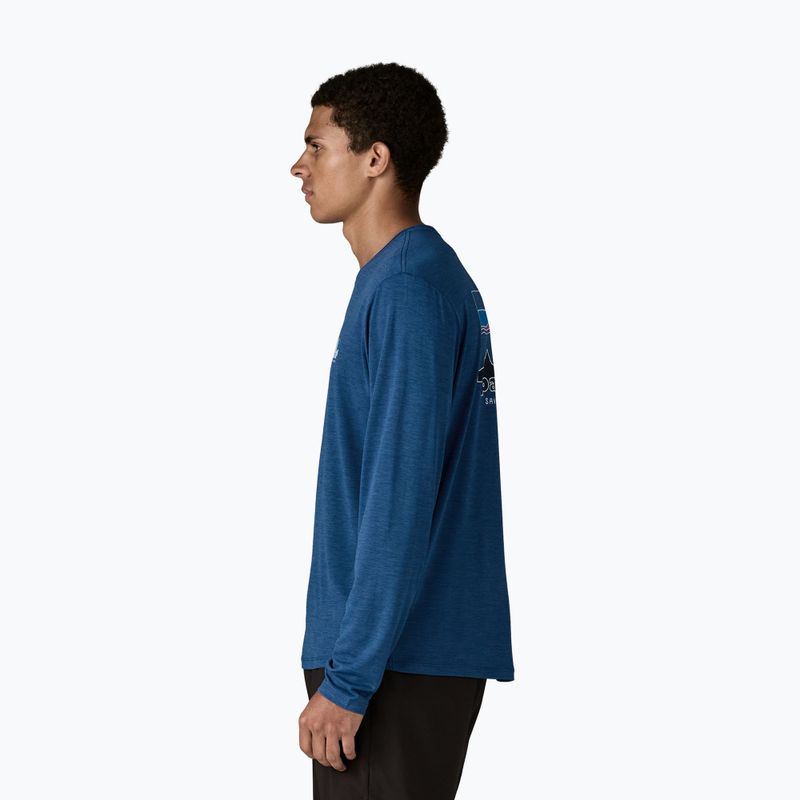 Pánske tričko longsleeve Patagonia Capilene Cool Daily - '73 Skyline clement blue/light clement blue x-dye 4