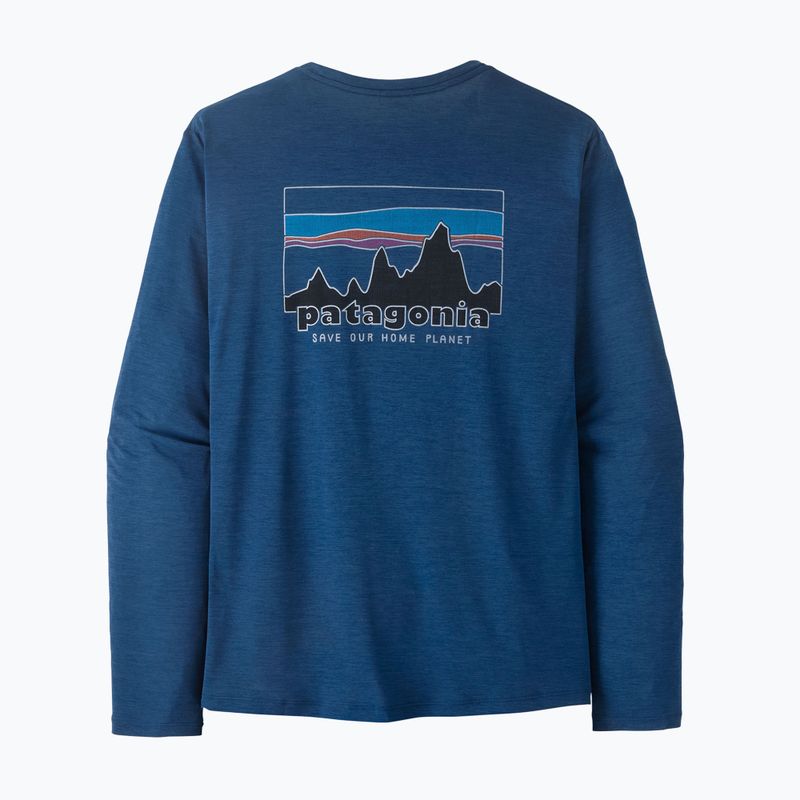 Pánske tričko longsleeve Patagonia Capilene Cool Daily - '73 Skyline clement blue/light clement blue x-dye 6