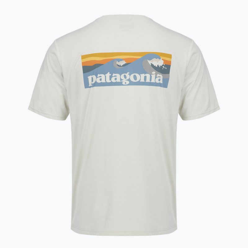 Pánske tričko Patagonia Capilene Cool Daily - Boardshort Logo dyno white 2