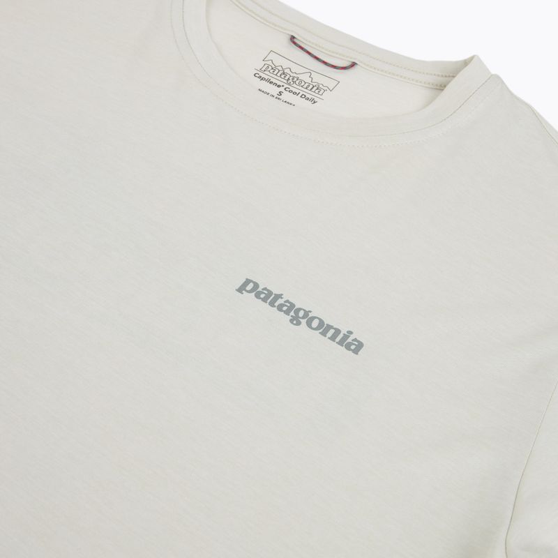 Pánske tričko Patagonia Capilene Cool Daily - Boardshort Logo dyno white 3