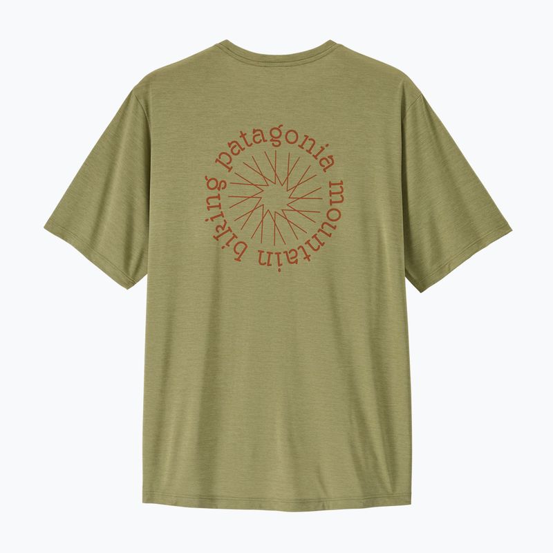 Pánske trekingové tričko Patagonia Cap Cool Daily Shirt - Spoke Stencil gumtree green - light gumtree green x-dye 2