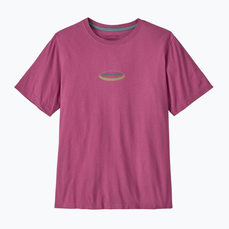 Pánske tričko Patagonia '95 Oval Logo faded magenta
