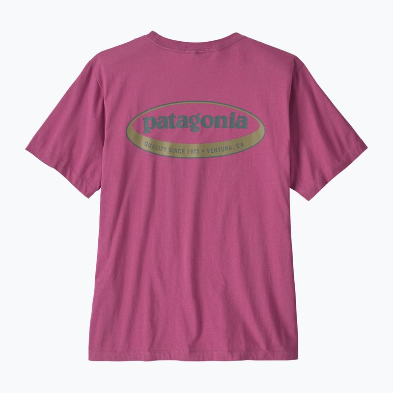 Pánske tričko Patagonia '95 Oval Logo faded magenta 2