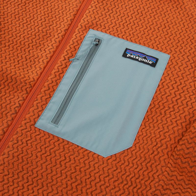 Pánska trekingová mikina Patagonia R1 Air Full Zip Hoody coal orange 3