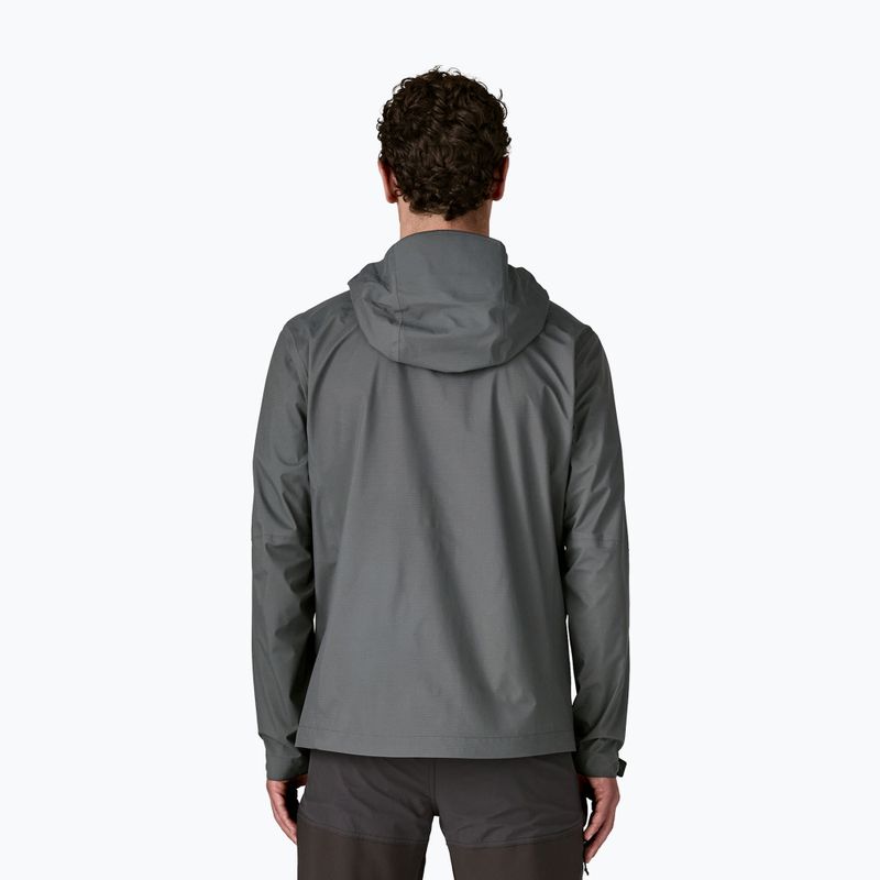 Pánska nepremokavá bunda Patagonia Granite Crest Rain forge grey w/black 2