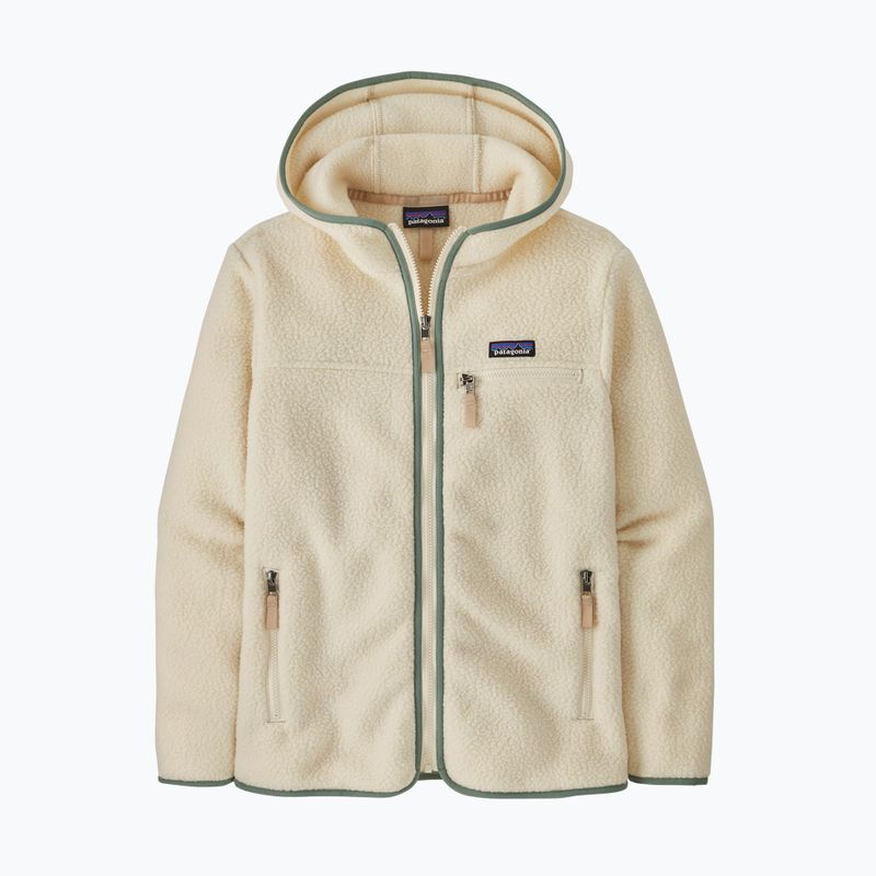 Dámska fleecová mikina Patagonia Retro Pile Hoody natural w/ellwood green 4