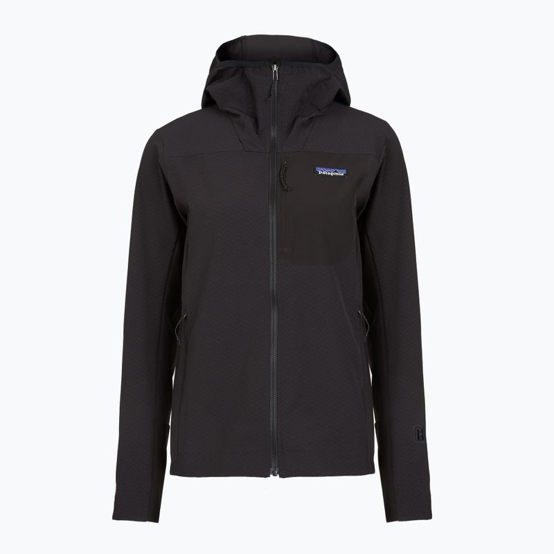 Dámska softshellová bunda Patagonia R1 CrossStrata Hoody black