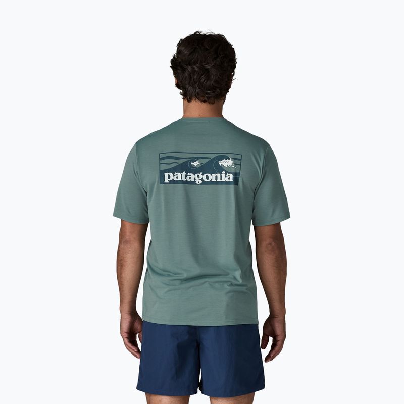 Pánske tričko Patagonia Capilene Cool Daily - Boardshort Logo blue sage/light blue sage x-dye 3