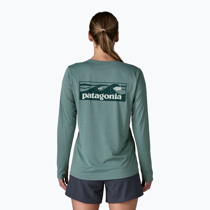 Dámsky longsleeve Patagonia Capilene Cool Daily Shirt - Boardshort Logo blue sage/light blue sage x-dye 3