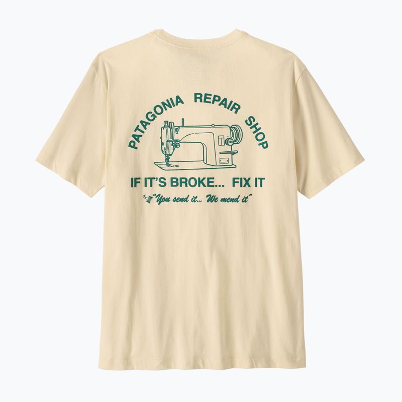 Pánske tričko Patagonia Repair Shop undyed natural 2