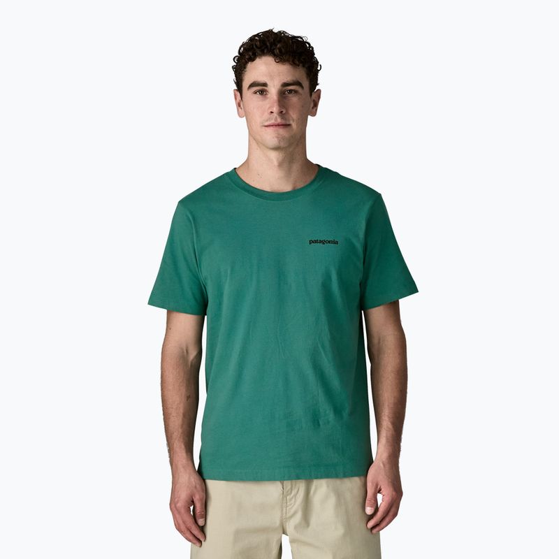 Pánske tričko Patagonia P-6 Logo gem green