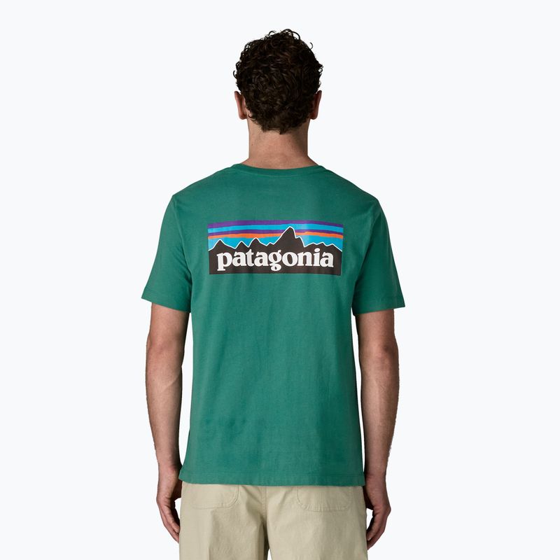 Pánske tričko Patagonia P-6 Logo gem green 3