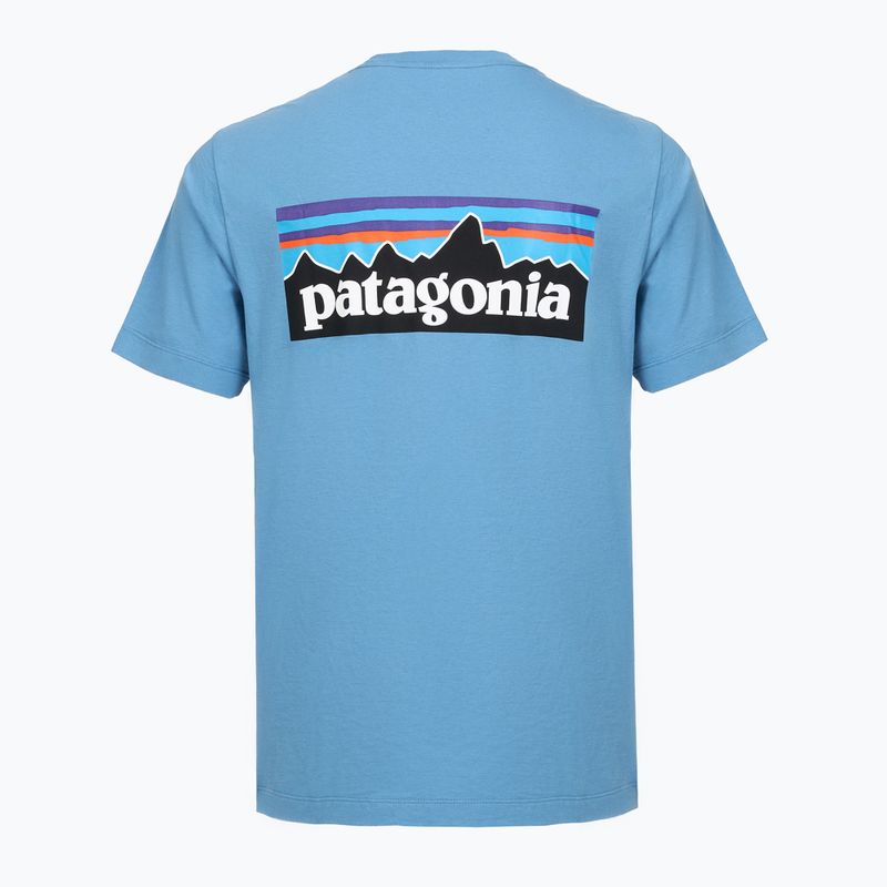Pánske tričko Patagonia P-6 Shore blue logo 2