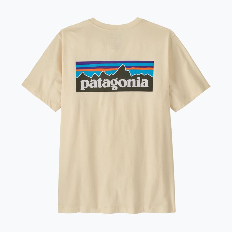 Pánske tričko Patagonia P-6 Logo undyed natural