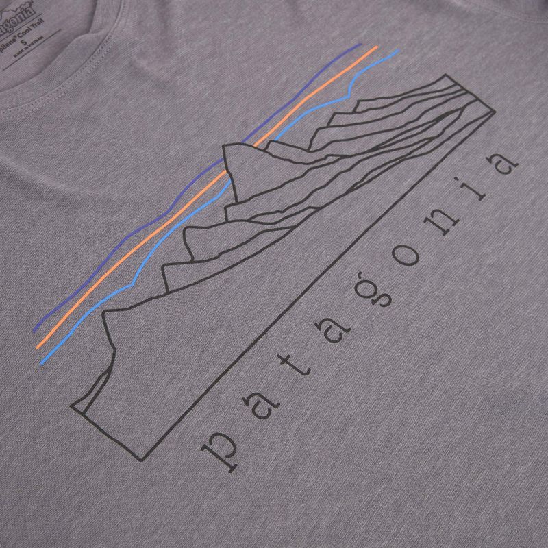 Pánske tričko longsleeve Patagonia Cap Cool Trail Stratapeaks may grey 3