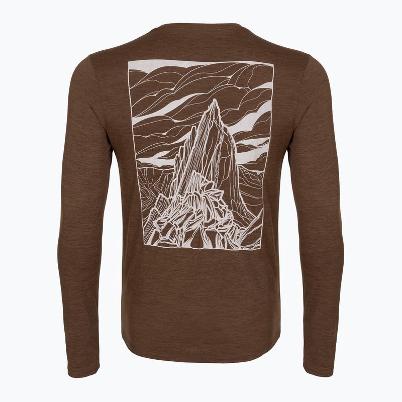 Pánske trekové tričko longsleeve Patagonia Cap Cool Daily Hut Tripper LS berm brown - light berm brown x-dye 2