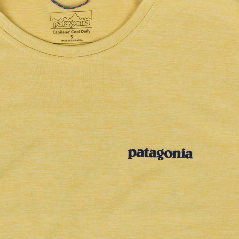 Pánske tričko longsleeve Patagonia Cap Cool Daily Boardshort Logo LS limestone yellow - Light Limestone yellow x-dye 3